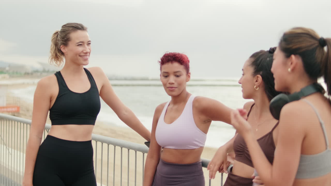Fitness Friends at the Beach