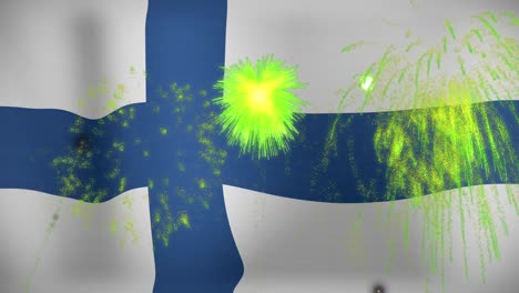 animation of confetti over flag of finland