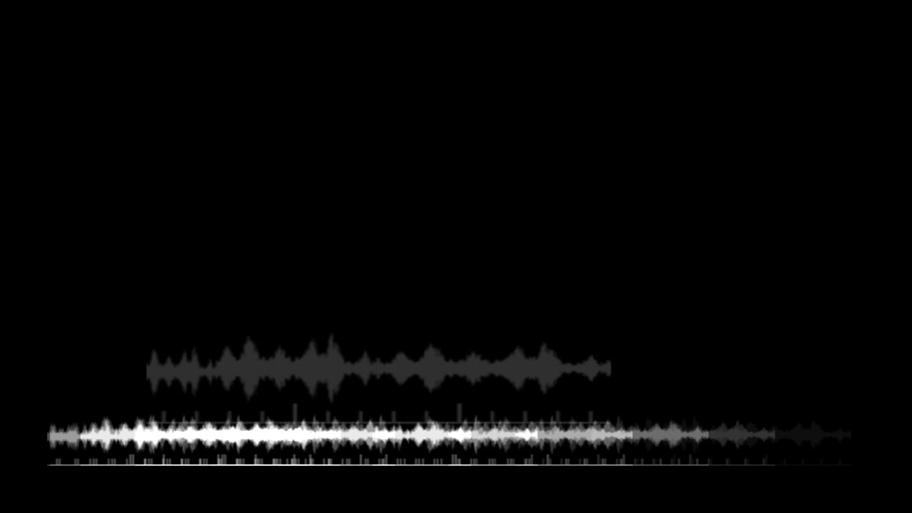 Abstract Animation of Sound Waves on Black Background