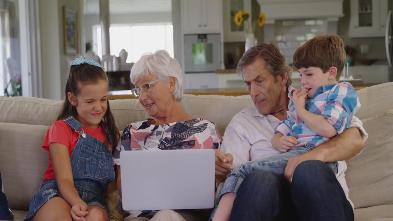 Family spending time together at home