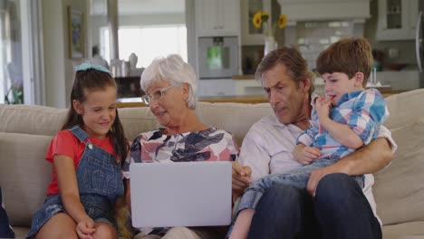 family spending time together at home