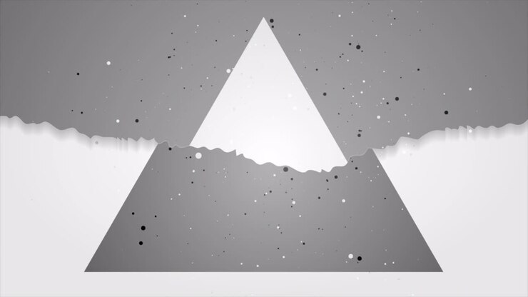 Grey white minimal motion background with ragged edge
