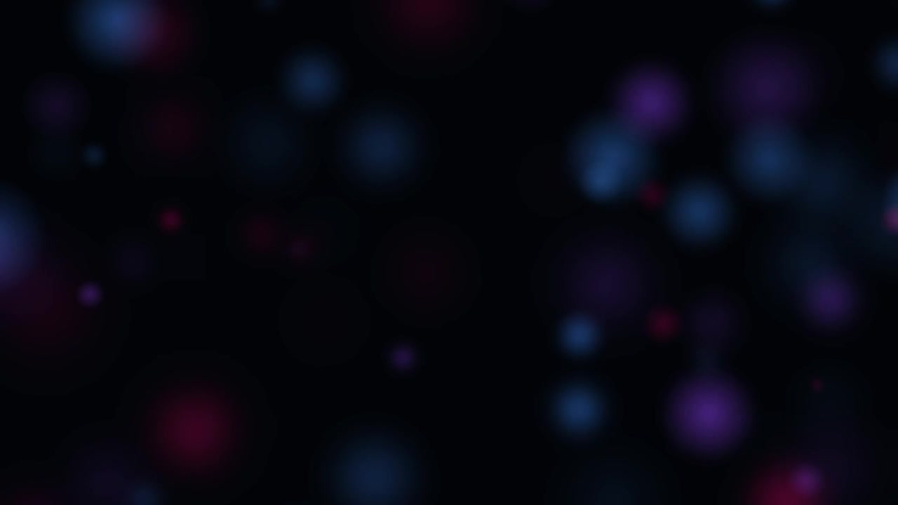 Abstract Background with Floating Blue and Purple Bokeh Lights