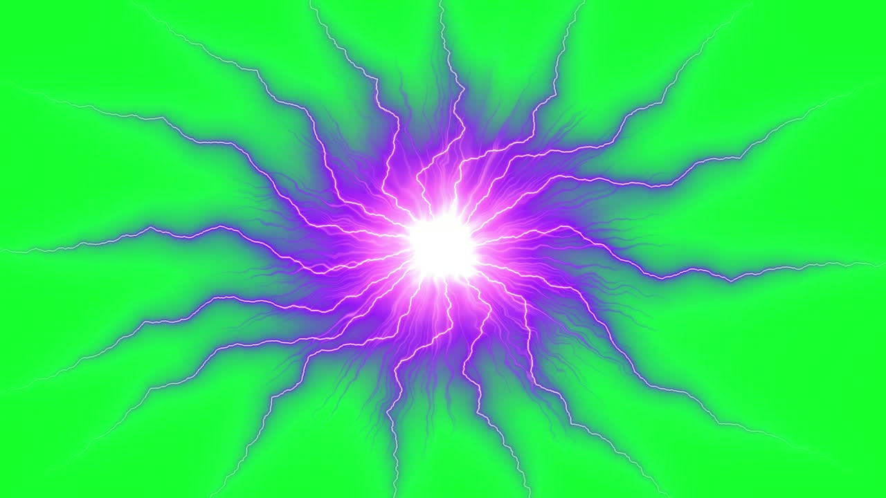Energetic Purple Electrical Discharge Radiating from a Bright Core