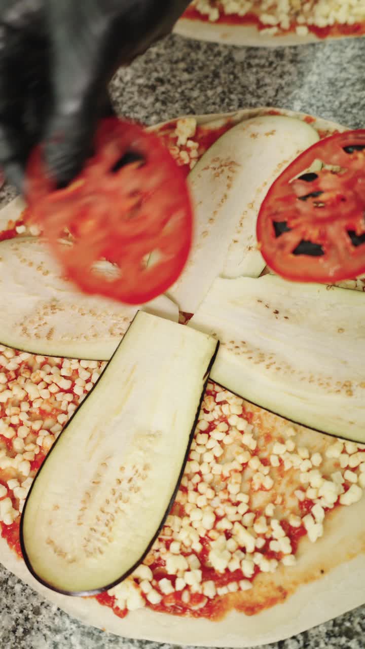 Making a vegetarian pizza