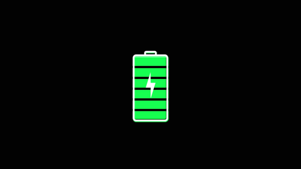 Low battery indicator technology battery power indicator animation empty battery animation