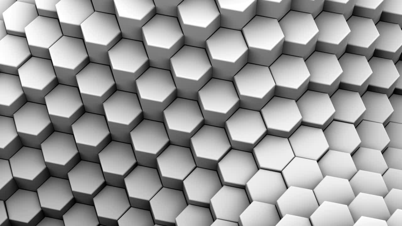 los hexágonos formaron una onda