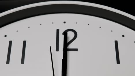 close up, the short hand and the long hand point to the number twelve .