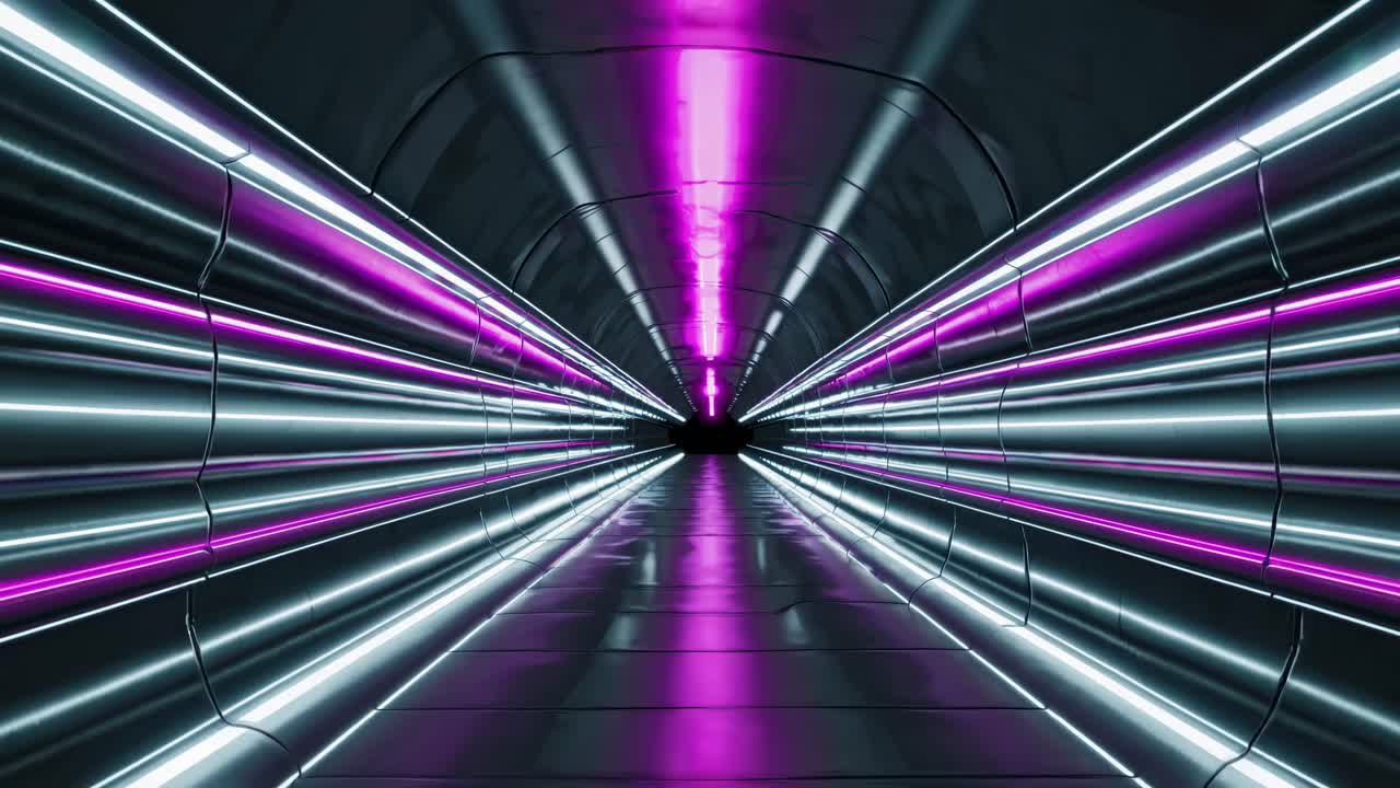 el túnel de neón futurista