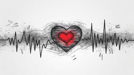 heart with heartbeat