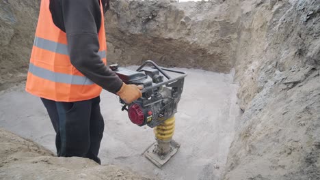 trabajos de excavación con tractores, compactación del suelo