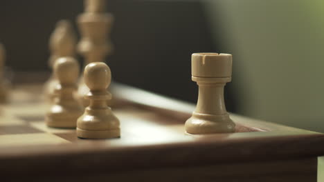 movement of the rook piece during a professional chess game