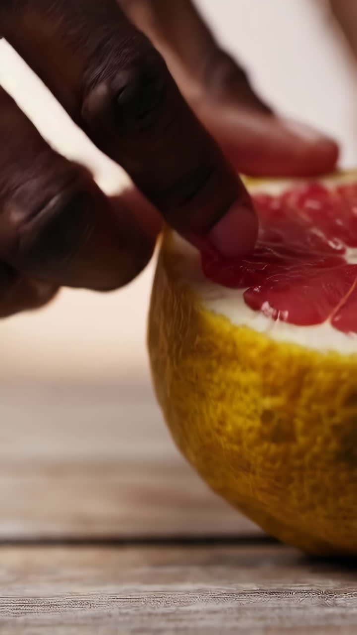 Hand Squeezing Grapefruit
