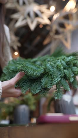 creating a christmas wreath