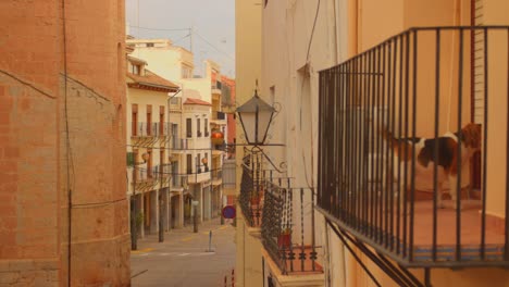 peaceful street at the charming village in the old town of sagunto, valencia spain