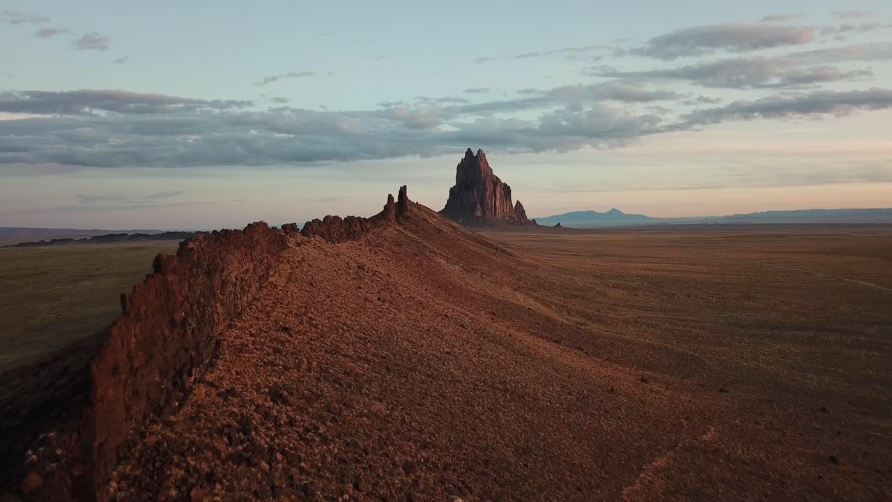 Beautiful 4k flight along the ridge formations in New Mexico