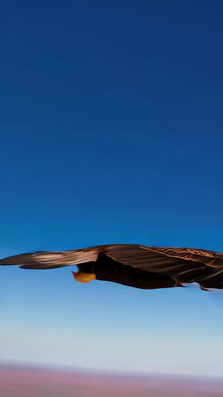 Eagle Soaring Above a Red Desert Landscape