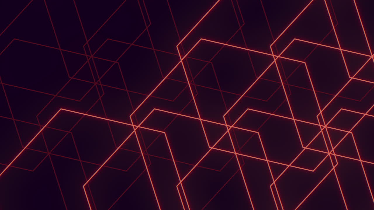 patrón de hexágonos de neón rojo sobre degradado negro