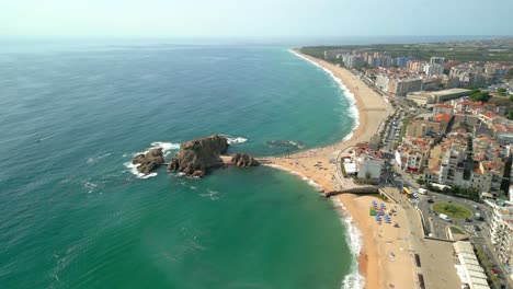 blanes province of girona beach aerial images la