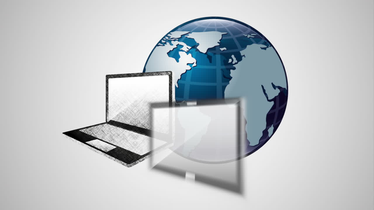 노트북과 태블릿을 가진 빅 데이터 기술