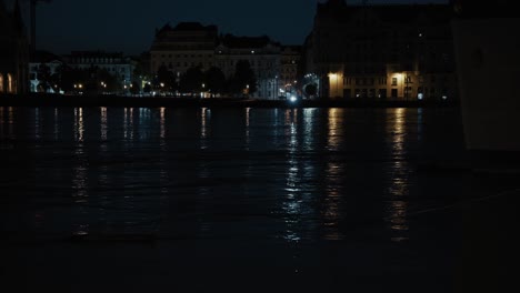 night cityscape with river reflections