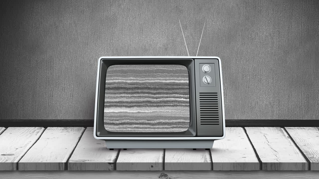 televisión con estática 4k vieja