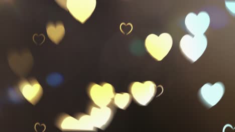 corazones de bokeh abstractos