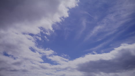 time lapse of moving clouds and blue sky