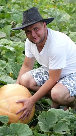 a young farmer grew a large pumpkin a young farmer grew a large pumpkin