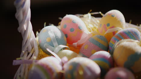 basket with decorative easter eggs 06