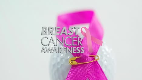 animation of breast cancer awareness on white background