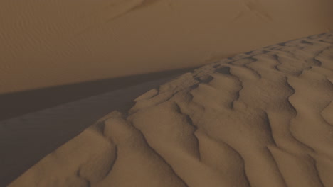 paso lento sobre la duna de arena en el desierto