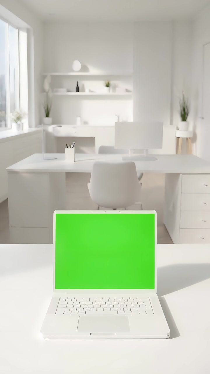 Laptop Green Screen Mockup Video 4K