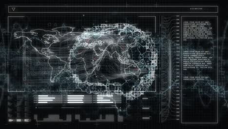 animation of digital brain over data processing