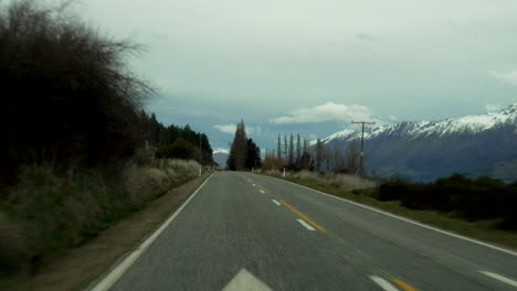 a first person view of driving through the beautiful country of new zealand