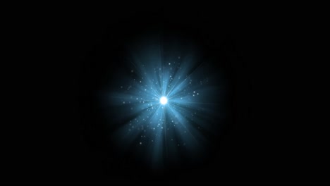 animación de luz azul sobre fondo negro
