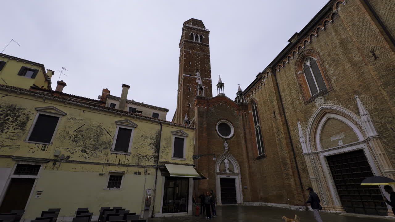 Venetian Church and Square Scene