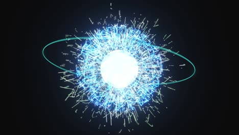 Luminous particles, moving particles,3d rendering.