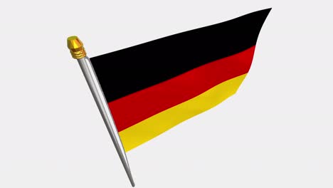 germany flag swaying in the wind - alphachannel_268.mov