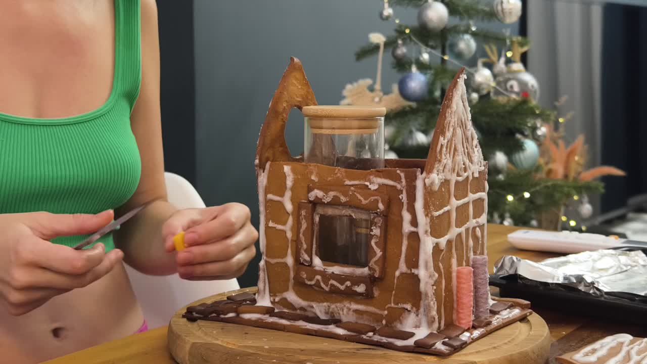 decoración de la casa de pan de jengibre