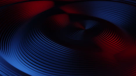 Blau-roter-Hintergrund,-Architektonische-Futuristische-Konstruktion.-Loop-Animation