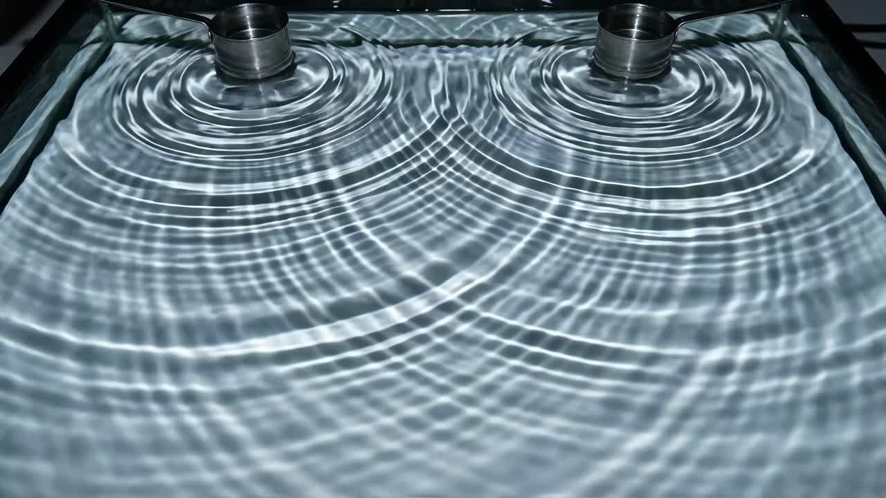 Pattern di interferenza delle onde d'acqua