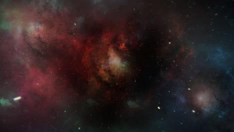 seamlessly loop able animation of flying through the stars and nebulas