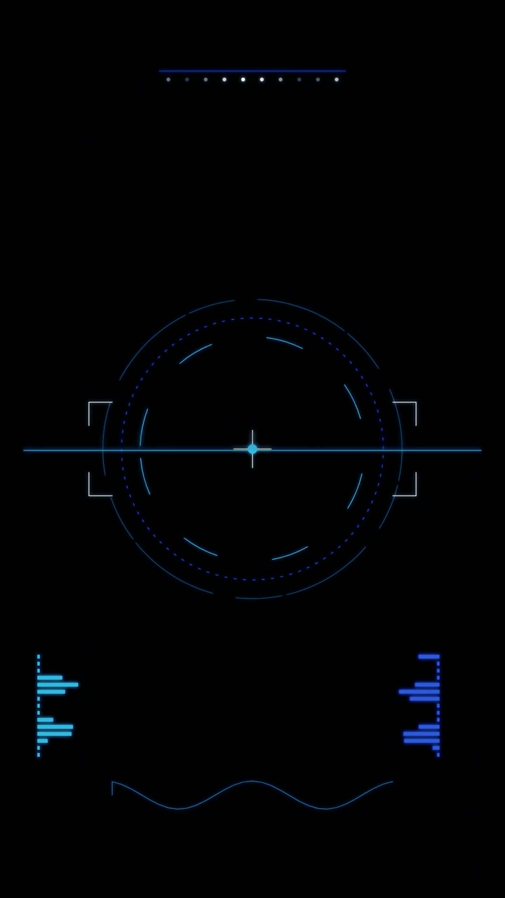 Futuristic Digital HUD Interface with Scanning Target