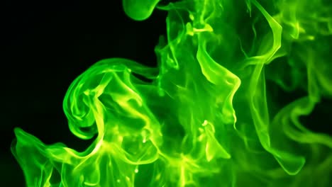 abstract green smoke