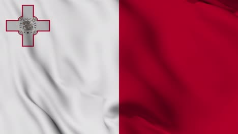 animación de la bandera de malta que se agita sin problemas