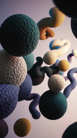 colorful abstract textured 3d shapes