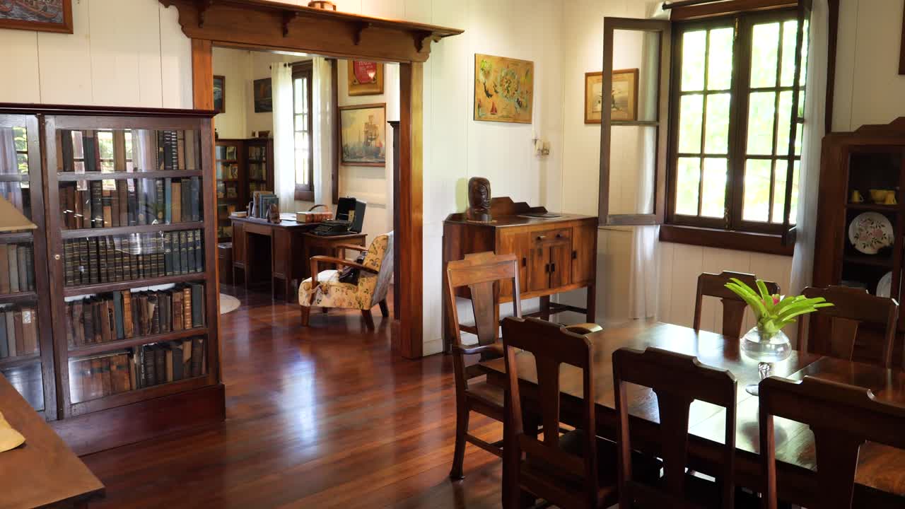 Historic house museum of the writer James Norman Hall in Papeete,Tahiti.