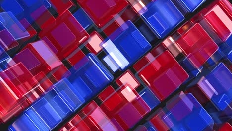 círculo de cubos de vidrio de colores
