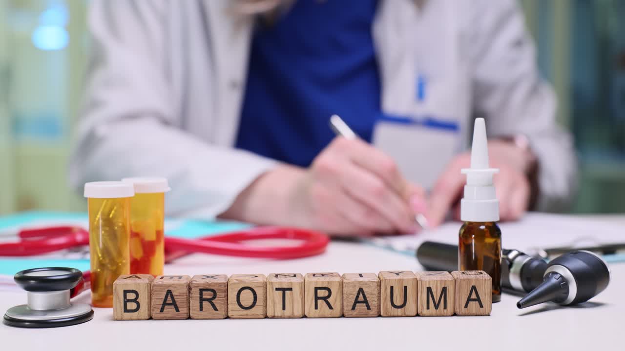 Barotrauma Diagnosis and Medical Treatment Concept